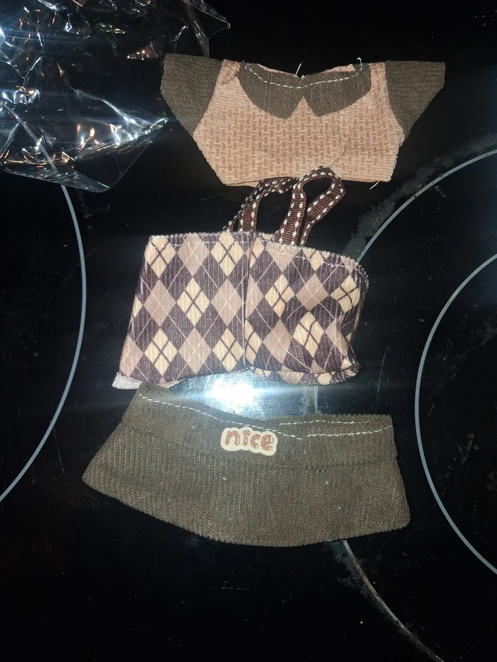 Baby Doll Brown Ribbed Cap and Accessories Set
